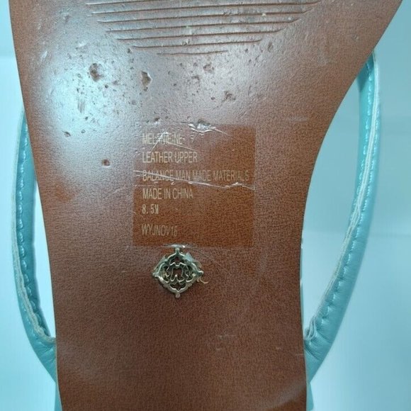 Nanette™by Nanette Lepore® Aqua Signature Melanie Leather Thong Sandals Size 8.5 - Picture 16 of 16